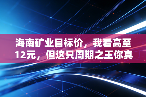 海南矿业目标价，我看高至12元，但这只周期之王你真的敢拿吗？