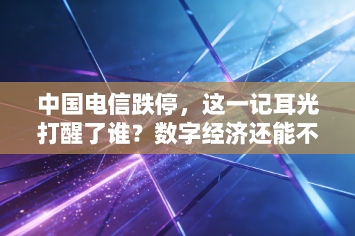 中国电信跌停，这一记耳光打醒了谁？数字经济还能不能信？