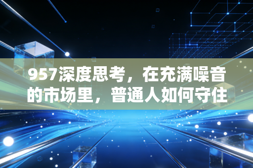 957深度思考，在充满噪音的市场里，普通人如何守住财富并实现反脆弱增长？