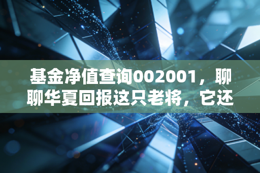 基金净值查询002001,聊聊华夏回报这只老将,它还能不能做你的理财压舱石?
