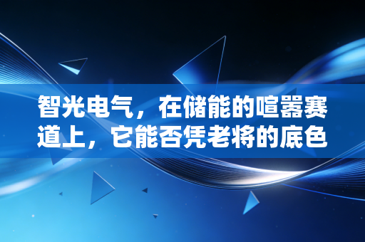 智光电气，在储能的喧嚣赛道上，它能否凭老将的底色杀出重围？