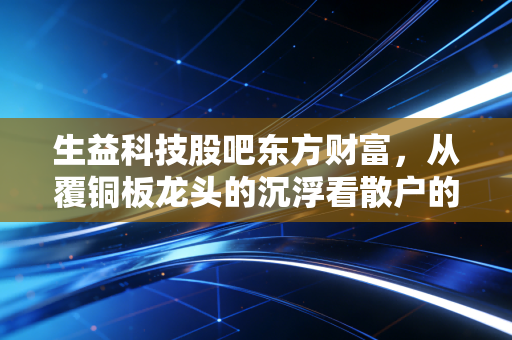 生益科技股吧东方财富,从覆铜板龙头的沉浮看散户的爱恨情仇,这究竟是黄金坑还是价值陷阱?