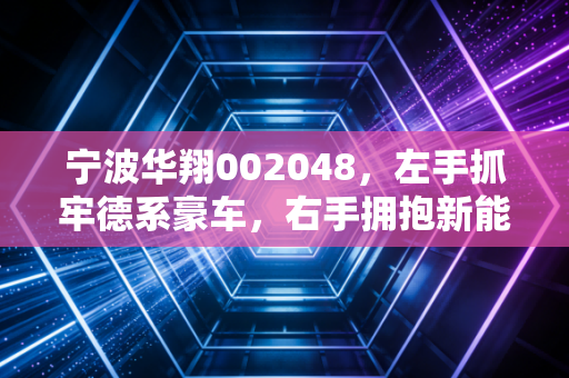 宁波华翔002048，左手抓牢德系豪车，右手拥抱新能源，这家老牌汽配巨头的中年突围战