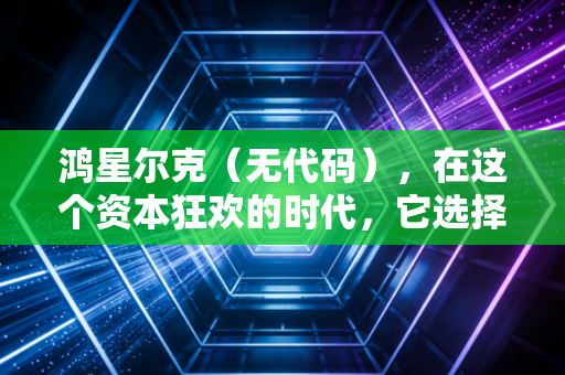 鸿星尔克（无代码），在这个资本狂欢的时代，它选择做一个笨拙的长期主义者