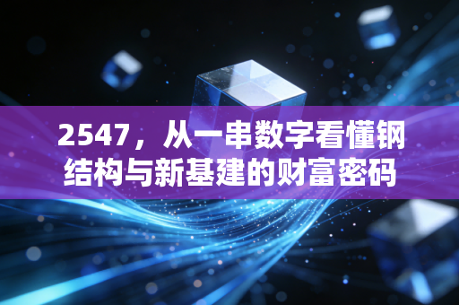 2547,从一串数字看懂钢结构与新基建的财富密码