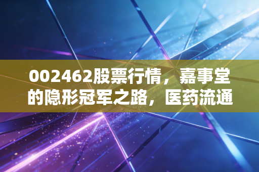 002462股票行情，嘉事堂的隐形冠军之路，医药流通的寒气中能否找到暖意？