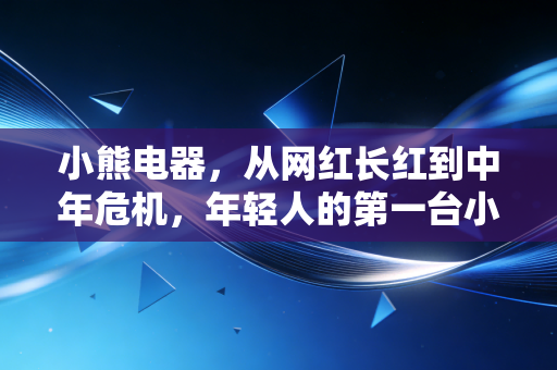 小熊电器，从网红长红到中年危机，年轻人的第一台小家电还能香多久？