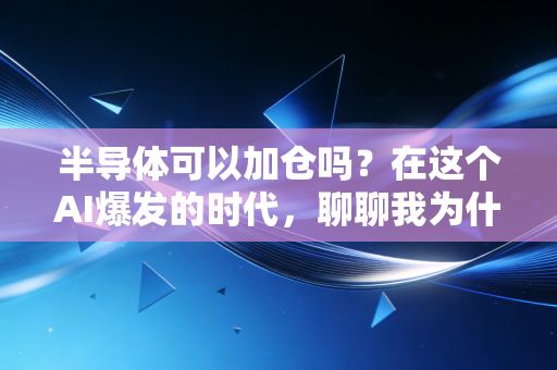 半导体可以加仓吗？在这个AI爆发的时代，聊聊我为什么对它又爱又恨却又坚定持有
