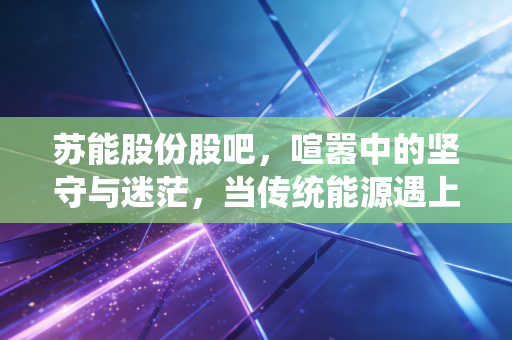 苏能股份股吧，喧嚣中的坚守与迷茫，当传统能源遇上新能源风口，我们该如何拿稳这张入场券？