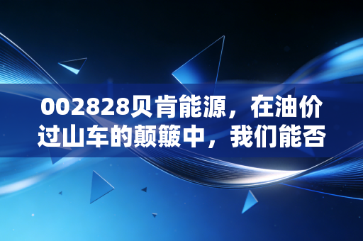 002828贝肯能源，在油价过山车的颠簸中，我们能否押注这只油气服务的淘金铲？