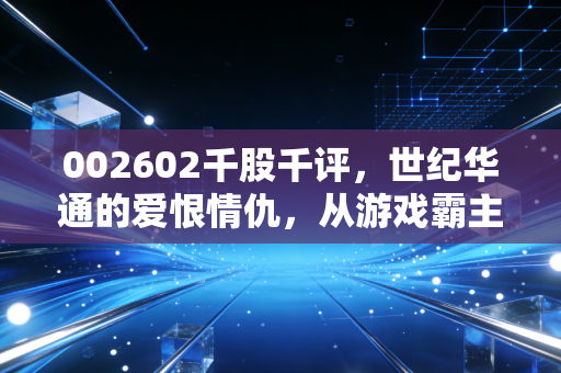 002602千股千评,世纪华通的爱恨情仇,从游戏霸主到AI算力新贵,这只票还能拿吗?