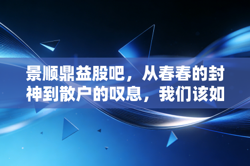 景顺鼎益股吧,从春春的封神到散户的叹息,我们该如何面对这只基金的过山车?