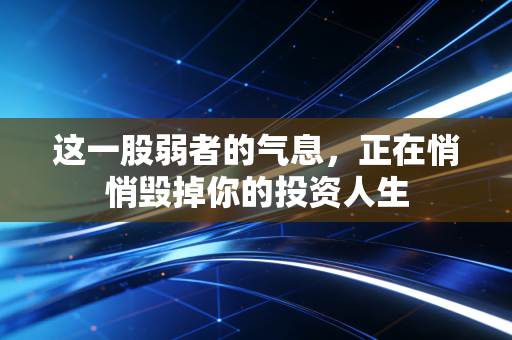 这一股弱者的气息，正在悄悄毁掉你的投资人生
