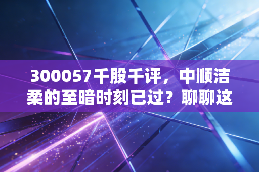 300057千股千评,中顺洁柔的至暗时刻已过?聊聊这只纸茅的韧性与困局