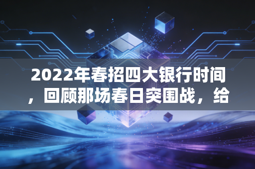 2022年春招四大银行时间，回顾那场春日突围战，给当下求职者的避坑指南