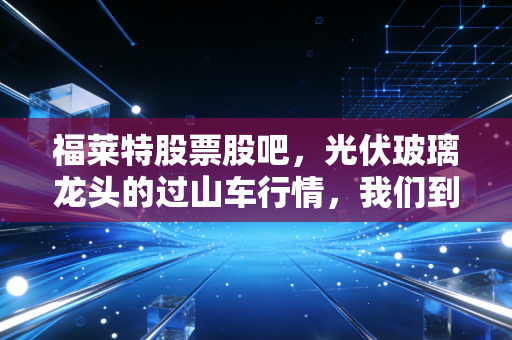 福莱特股票股吧，光伏玻璃龙头的过山车行情，我们到底在焦虑什么？
