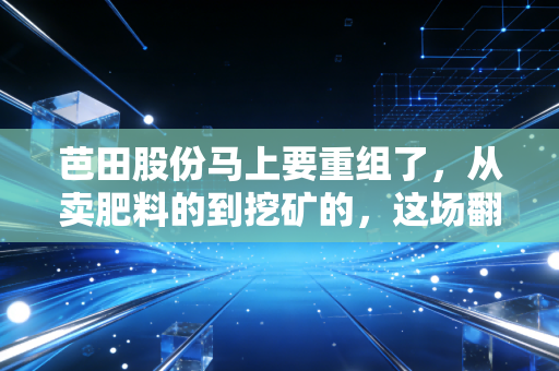 芭田股份马上要重组了，从卖肥料的到挖矿的，这场翻身仗能赌赢吗？
