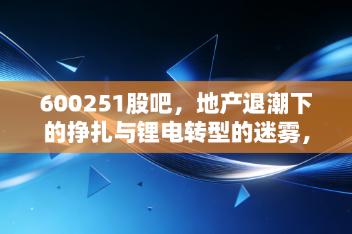 600251股吧，地产退潮下的挣扎与锂电转型的迷雾，冠城大通还能翻身吗？