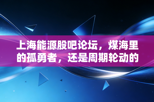 上海能源股吧论坛，煤海里的孤勇者，还是周期轮动的过客？