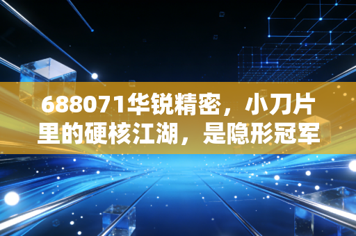 688071华锐精密，小刀片里的硬核江湖，是隐形冠军还是周期过客？