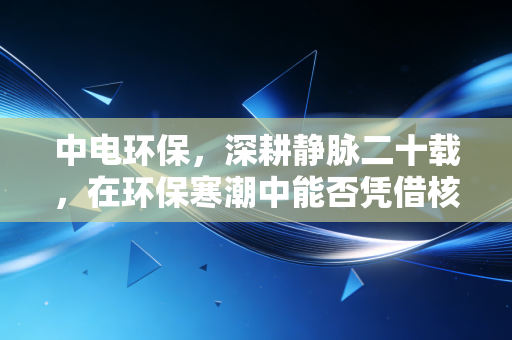中电环保，深耕静脉二十载，在环保寒潮中能否凭借核气突围？
