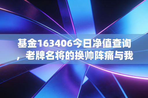 基金163406今日净值查询，老牌名将的换帅阵痛与我们在震荡市中的生存法则