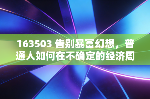 163503 告别暴富幻想,普通人如何在不确定的经济周期中安身立命?