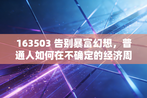 163503 告别暴富幻想,普通人如何在不确定的经济周期中安身立命?