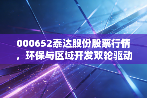 000652泰达股份股票行情,环保与区域开发双轮驱动下的投资价值深度解析