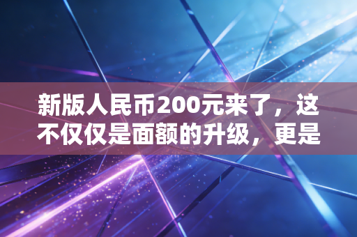 新版人民币200元来了,这不仅仅是面额的升级,更是我们钱包的一场心理战