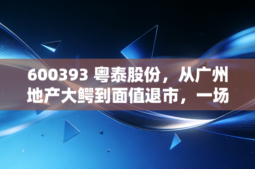 600393 粤泰股份,从广州地产大鳄到面值退市,一场关于贪婪与侥幸的沉浮录