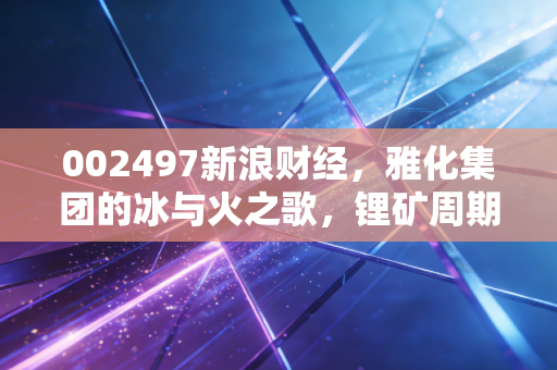 002497新浪财经,雅化集团的冰与火之歌,锂矿周期下的民爆老兵能否熬过寒冬?