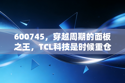 600745,穿越周期的面板之王,TCL科技是时候重仓了吗?