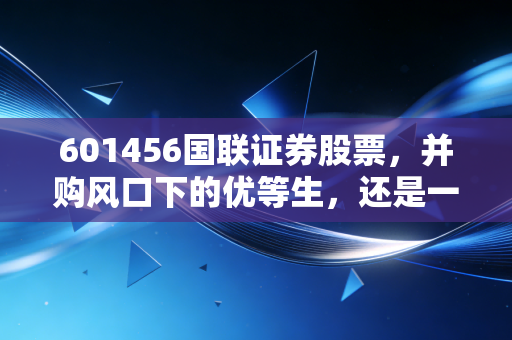 601456国联证券股票,并购风口下的优等生,还是一场资本市场的豪赌?