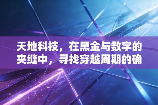 天地科技,在黑金与数字的夹缝中,寻找穿越周期的确定性