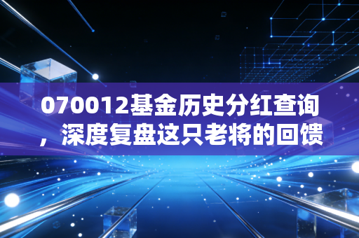 070012基金历史分红查询,深度复盘这只老将的回馈记录,聊聊分红背后的投资真相