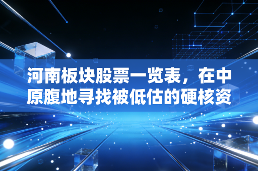 河南板块股票一览表，在中原腹地寻找被低估的硬核资产