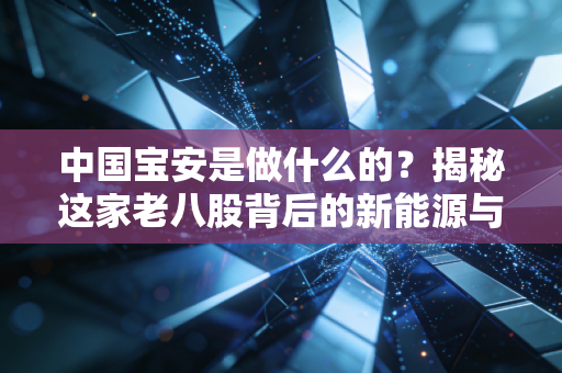 中国宝安是做什么的？揭秘这家老八股背后的新能源与医药双轮驱动
