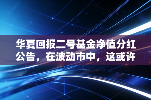 华夏回报二号基金净值分红公告，在波动市中，这或许是你最期待的年终奖