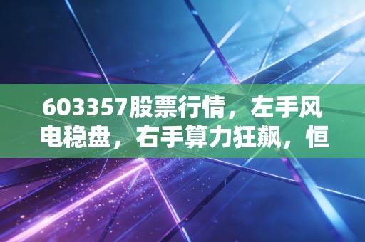 603357股票行情，左手风电稳盘，右手算力狂飙，恒润股份的双面人生你看懂了吗？