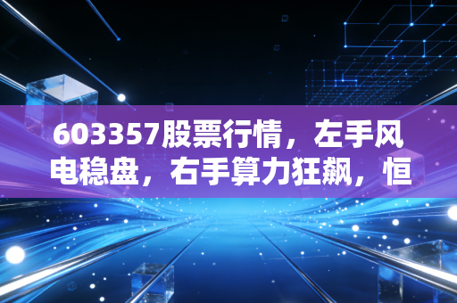 603357股票行情，左手风电稳盘，右手算力狂飙，恒润股份的双面人生你看懂了吗？