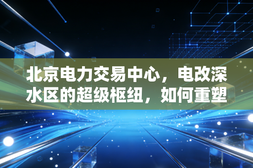 北京电力交易中心,电改深水区的超级枢纽,如何重塑中国能源经济的版图?