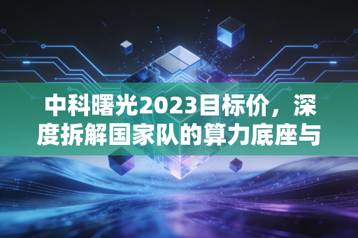 中科曙光2023目标价，深度拆解国家队的算力底座与估值重塑，我看好的核心逻辑