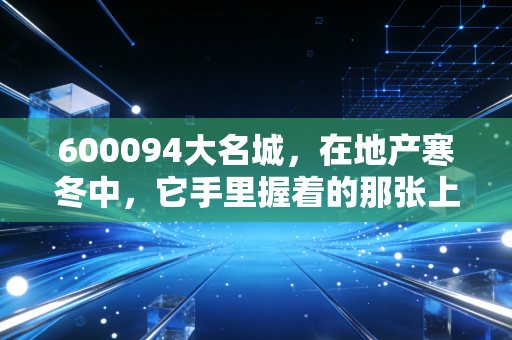 600094大名城,在地产寒冬中,它手里握着的那张上海滩旧船票,还能登得上客船吗?
