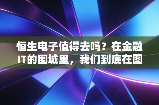 恒生电子值得去吗?在金融IT的围城里,我们到底在图什么?