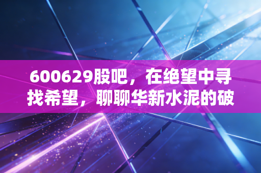 600629股吧，在绝望中寻找希望，聊聊华新水泥的破局与重生