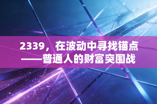2339，在波动中寻找锚点——普通人的财富突围战