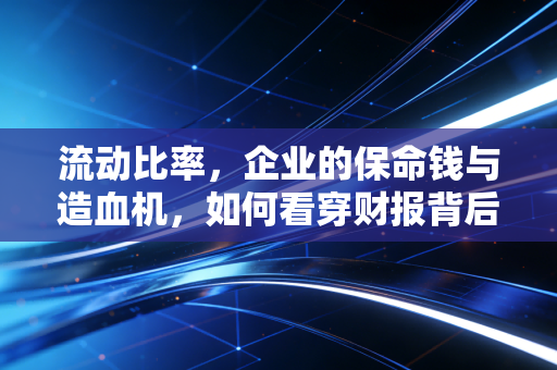流动比率,企业的保命钱与造血机,如何看穿财报背后的生存真相?