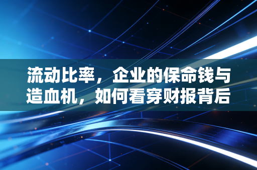 流动比率，企业的保命钱与造血机，如何看穿财报背后的生存真相？