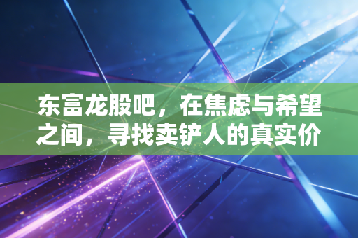东富龙股吧，在焦虑与希望之间，寻找卖铲人的真实价值